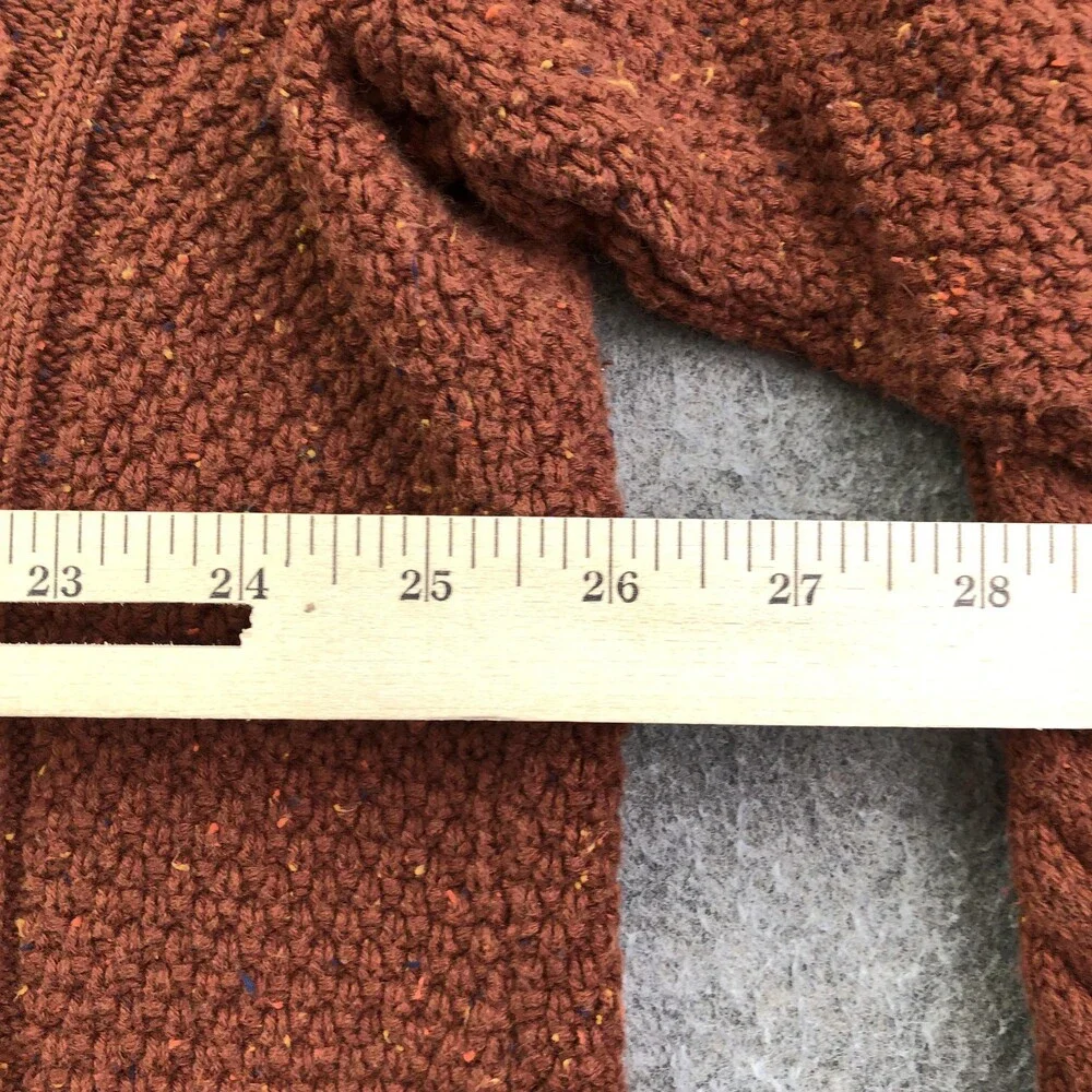 L.L.Bean Sweater Mens 3XL Tall Brown Fisherman Cable Knit Crewneck Cotton - Picture 8 of 9